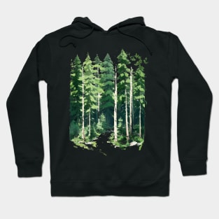 Cute Pine Tree Woodlands - Hiking Trail Hoodie